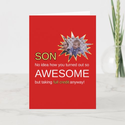 Funny Awesome Son Birthday Card