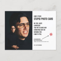 Funny Awkward Christmas Stupid Photo Card Postcard