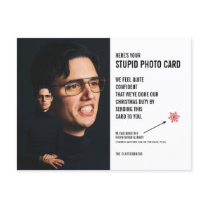 Funny Awkward Christmas Stupid Photo Card Postcard