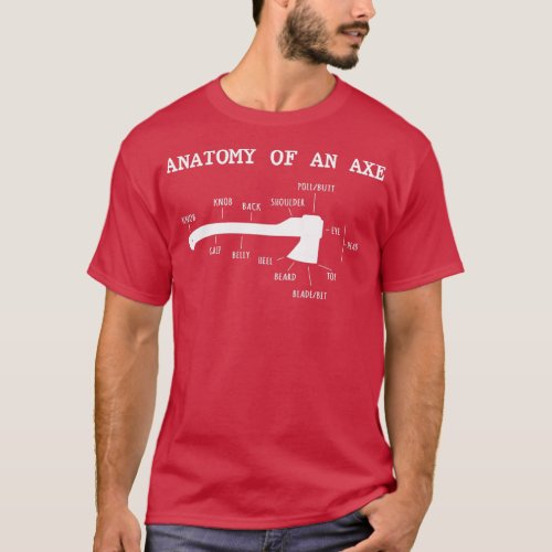 Funny Axe Throwing Anatomy Hatchet Lumberjack T_Shirt