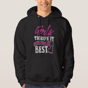 Funny Axe Throwing   Ax Thrower Girls Throw It Bes Hoodie