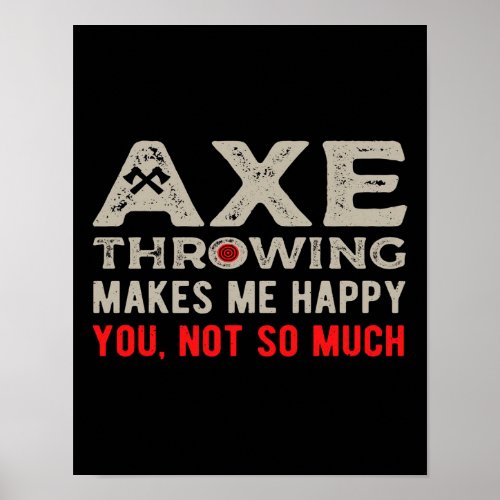 Funny Axe Throwing gift Poster