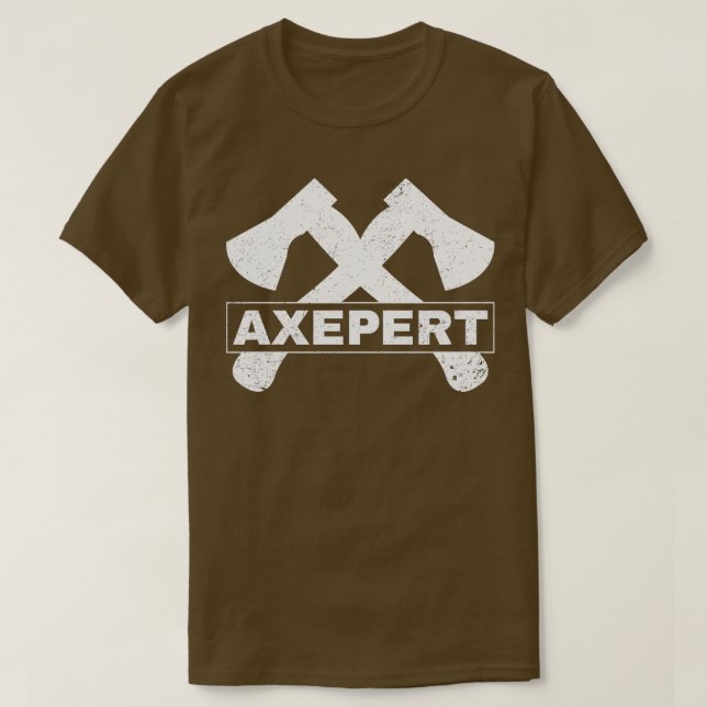 Funny Axe Throwing Lumberjack Hatchet Expert T-Shirt (Design Front)