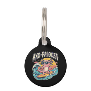 Funny Axo-Palooza 90s Alternative Concert Parody Pet ID Tag