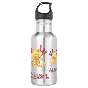 Funny Axolotl Axolitl Pun Stainless Steel Water Bottle