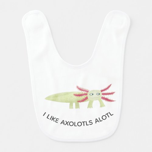 Funny Axolotl Baby Bib