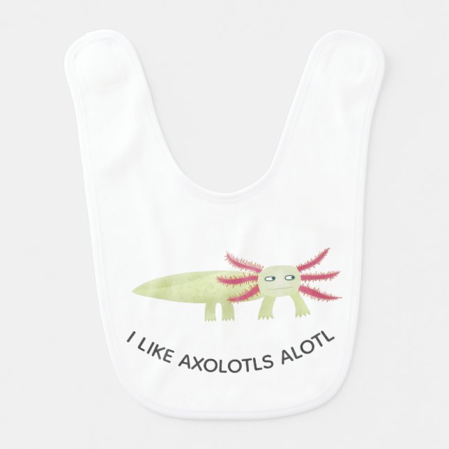 Funny Axolotl Baby Bib (Front)