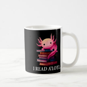 Funny Axolotl Book Lover Librarian Reading Library Coffee Mug