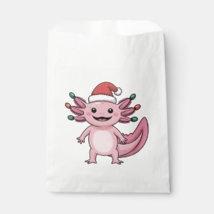 Funny Axolotl Christmas Santa Hat Xmas Outfit Favor Bag