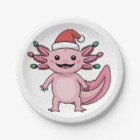 Funny Axolotl Christmas Santa Hat Xmas Outfit
