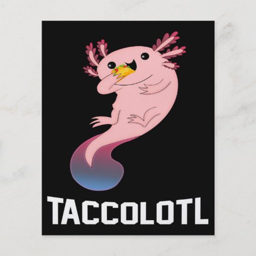 Funny Axolotl Gift watercolor illustration Flyer