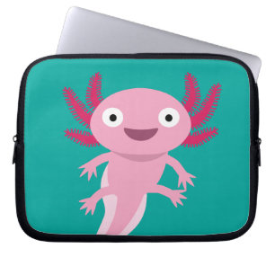 Funny Axolotl Illustration Laptop Sleeve
