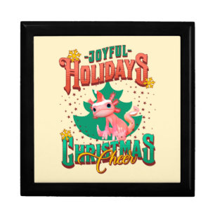 Funny Axolotl Joyful Holidays Christmas Cheers Gift Box