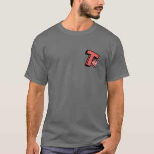 Funny Axolotl Monogram Salamander Letter T Initial T-Shirt