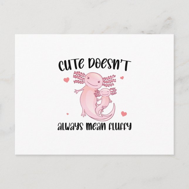 Funny Axolotl Sayings Postcard (Front)