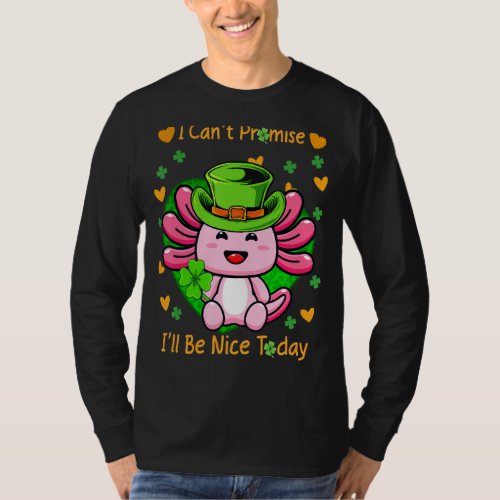 Funny Axolotl St Patricks Day Cute Axolotl Lover  T_Shirt