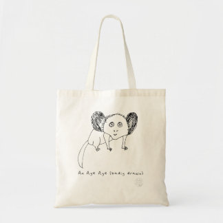 Funny Aye Aye Tote Bag - Weird Badly Drawn Animal 