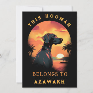 Funny Azawakh Dog Parent Personalized Announcement