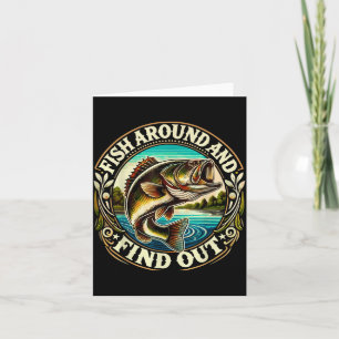 Funny B Fishing Men Dad Grandpa Fishing Lovers Ent Card