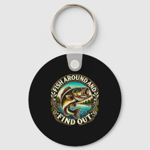 Funny B Fishing Men Dad Grandpa Fishing Lovers Ent Keychain