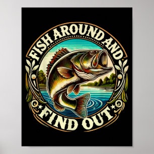 Funny B Fishing Men Dad Grandpa Fishing Lovers Ent Poster