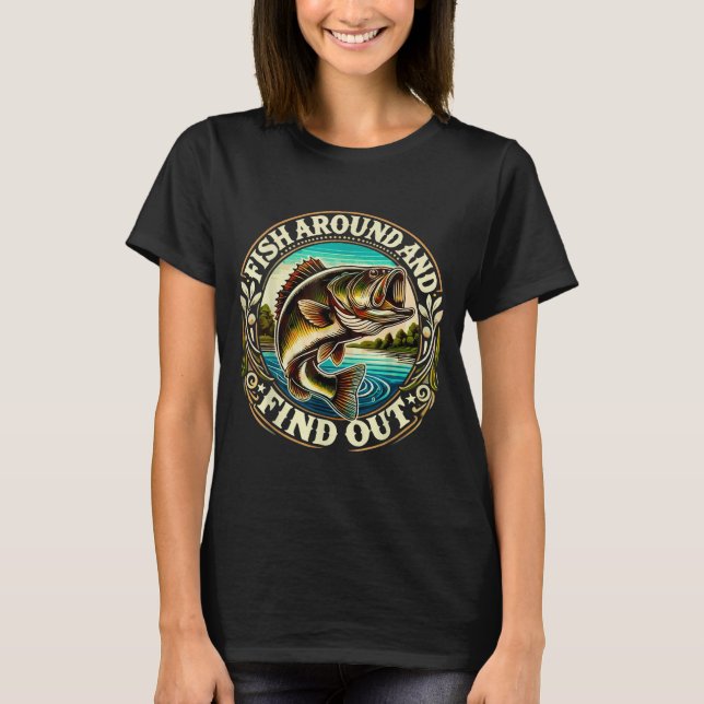 Funny B Fishing Men Dad Grandpa Fishing Lovers Ent T-Shirt (Front)