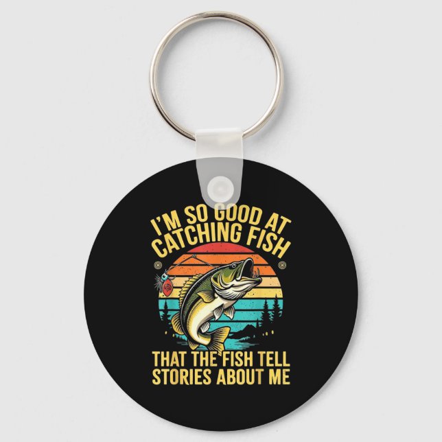 Funny B Fishing Quote Angler Snnerbait Lure Humor  Keychain (Front)