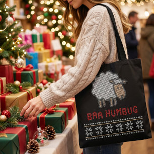 Funny Baa Humbug Christmas Sheep - Xmas Shopping Tote Bag