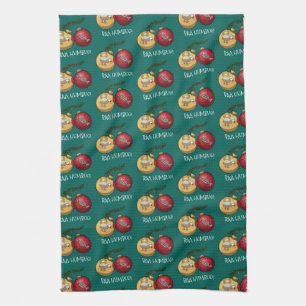 Funny Baa Humbug Sheep Christmas Cartoon Pattern Kitchen Towel