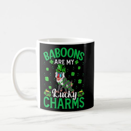 Funny Baboons Are My Lucky Charms Baboon St Patric Coffee Mug