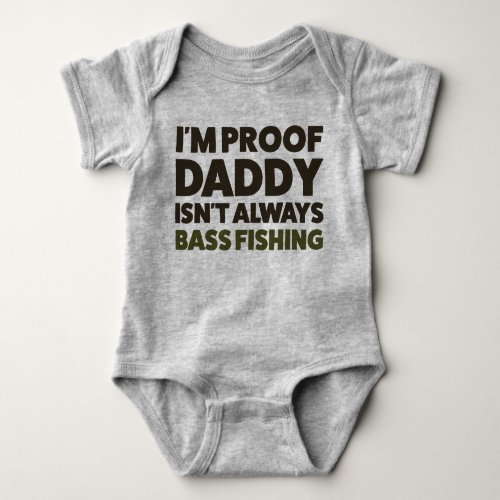 Funny Baby Bass Fishing Jersey Bodysuit Shirt