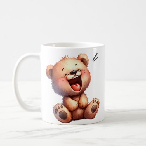 funny baby bear laughing coffee mug
