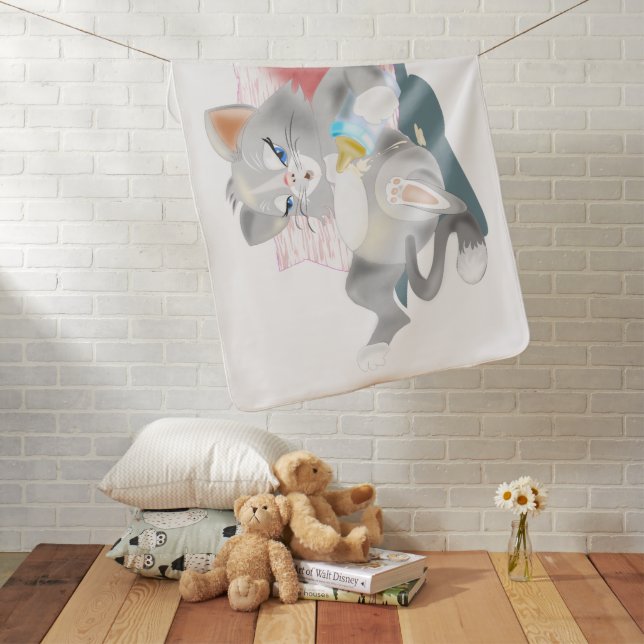 Funny Baby Blanket with Baby Cat (In Situ)