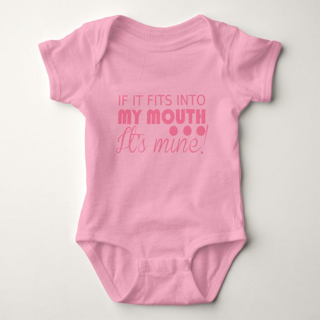 Funny baby bodysuit blue (Front)