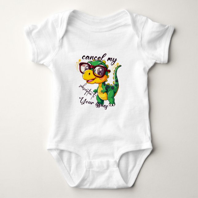 Funny Baby Bodysuit – "Cancel My Subscription to Y (Front)
