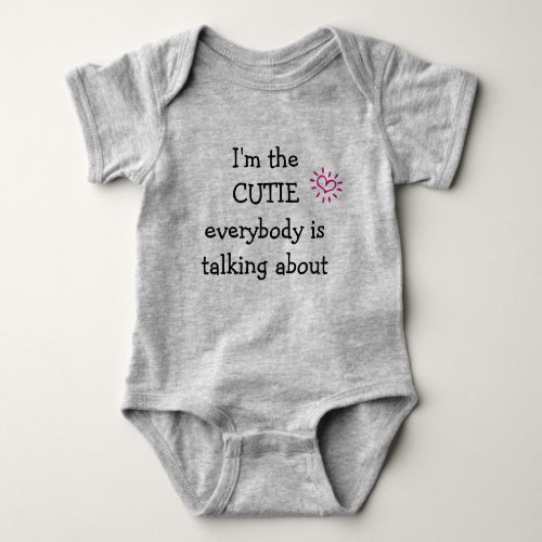 Funny baby bodysuit cutie new baby gift  baby bodysuit