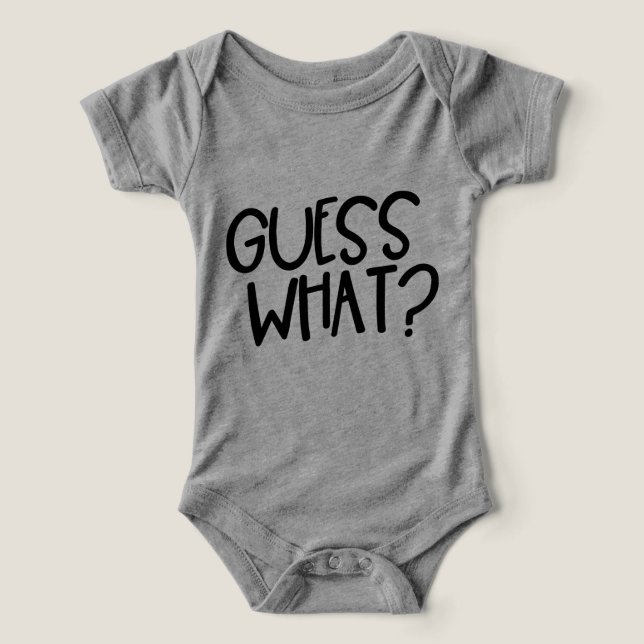 Funny Baby Bodysuit – “Guess What? Chicken Butt”  (Design Front)