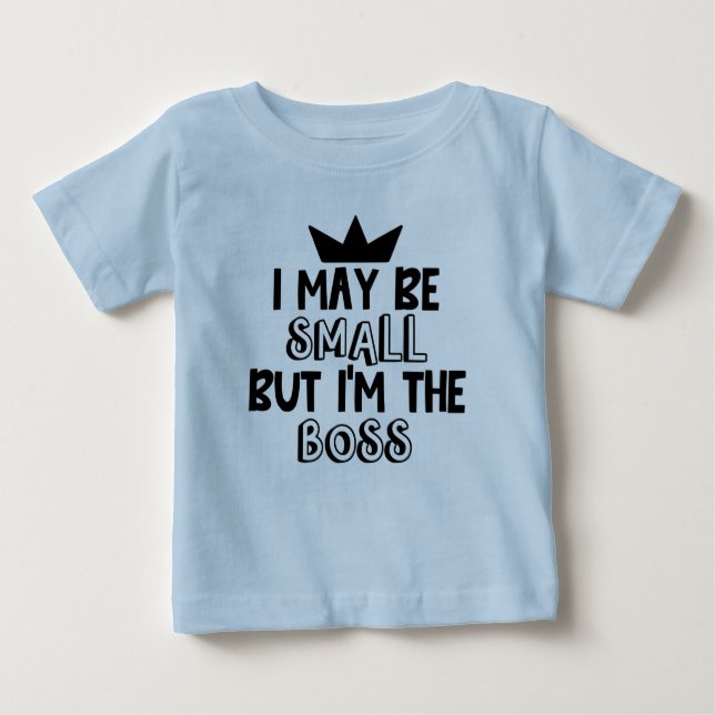 Funny baby boss word art boy T-Shirt (Front)