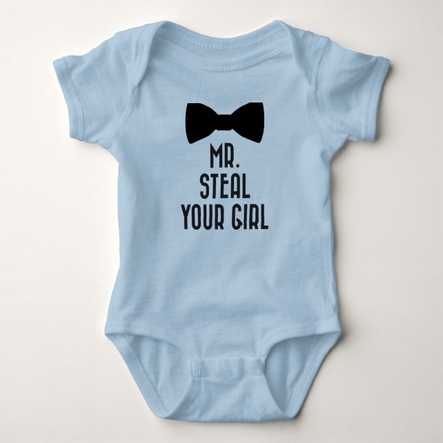 Funny Baby Boy Bodysuit - Mr. Steal Your Girl (Front)