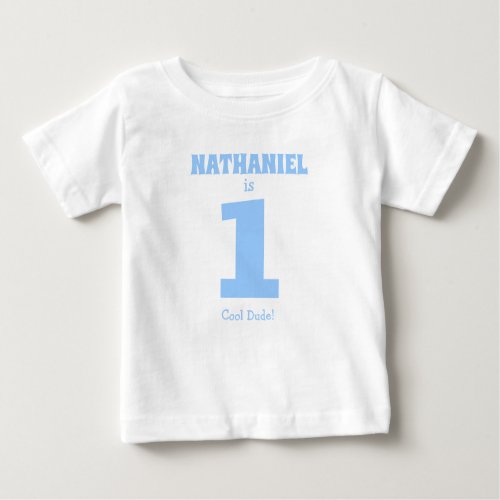 Funny Baby Boy First Birthday with Name Baby T_Shirt