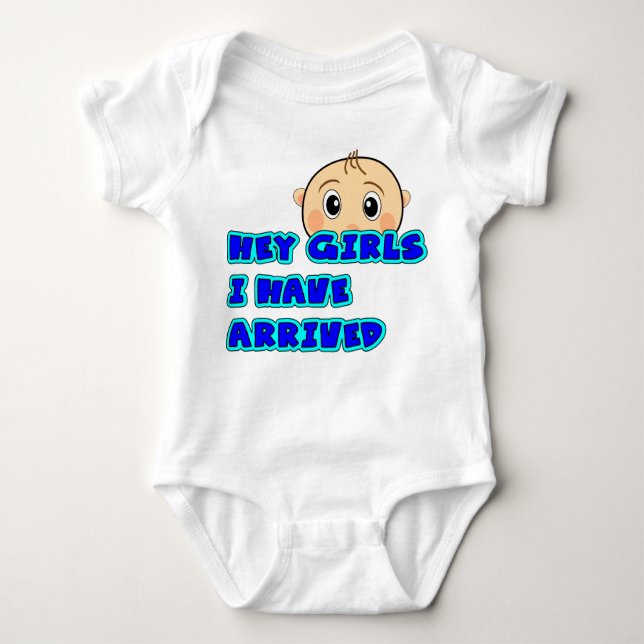 funny BABY BOY JUMPSUIT Baby Bodysuit (Front)