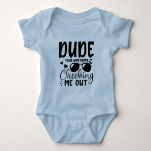 Funny baby boy word art baby bodysuit
