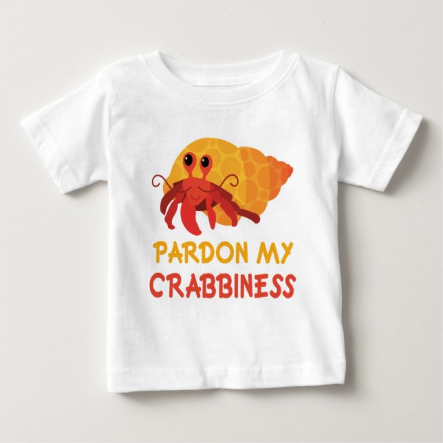 Funny Baby Cartoon Hermit Crab Tee (Front)