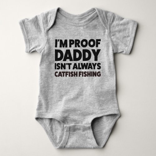 Funny Baby Catfish Fishing Jersey Bodysuit Shirt