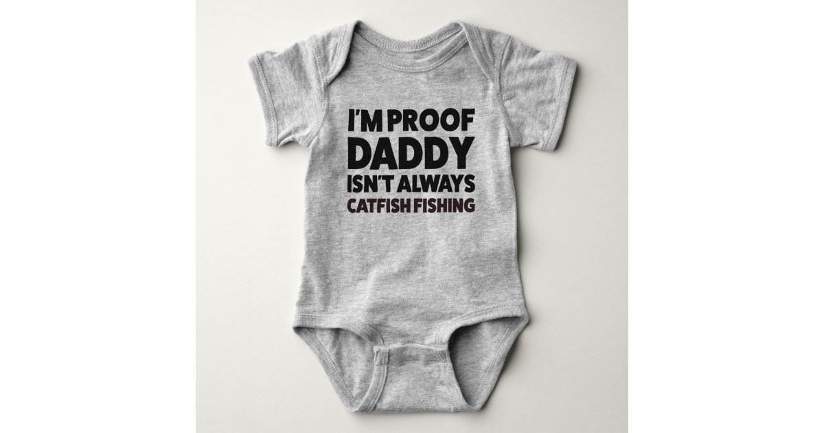 Funny Baby Catfish Fishing Jersey Bodysuit Shirt