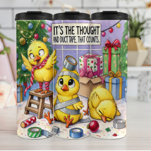 Funny Baby Chicks Duct Tape Gifts Thermal Tumbler