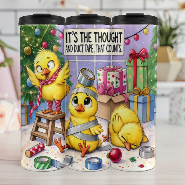 Funny Baby Chicks Duct Tape Gifts Thermal Tumbler (Creator Uploaded)