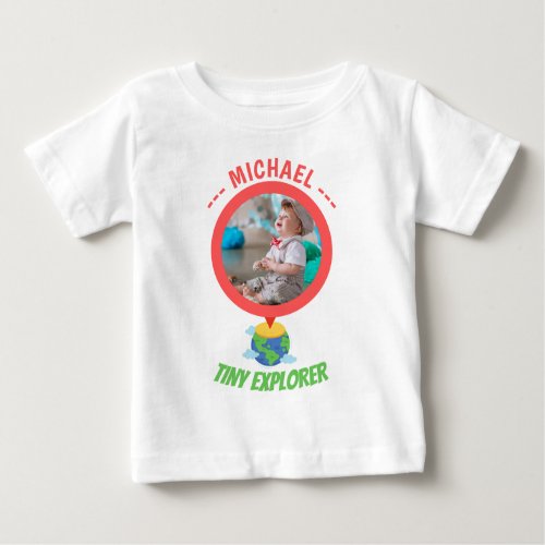 FUNNY BABY CLOTHES CUSTOM PHOTO  TEXT BABY T_Shirt