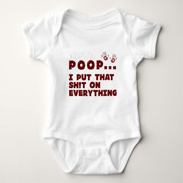 funny baby clothes sayings - baby poop joke shirt (Front)