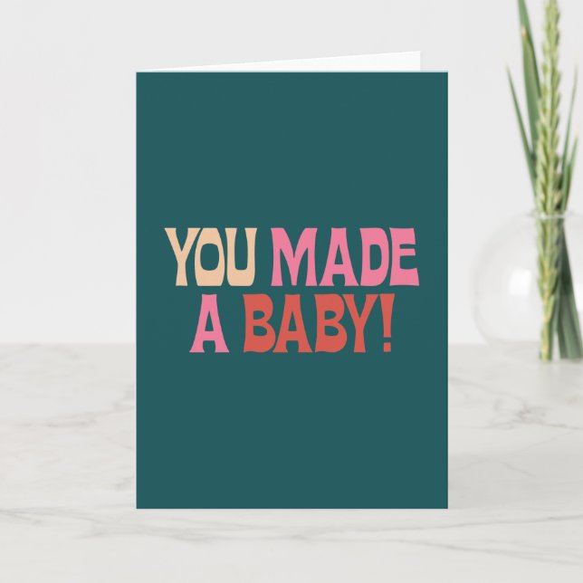 Funny Baby Congratulations New Parent Humor Cute Card (Front)
